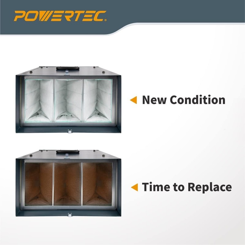 POWERTEC 4-PC Set Inner & Outer Filters for POWERTEC AF1044, AF1045 and WEN 3417 gallery