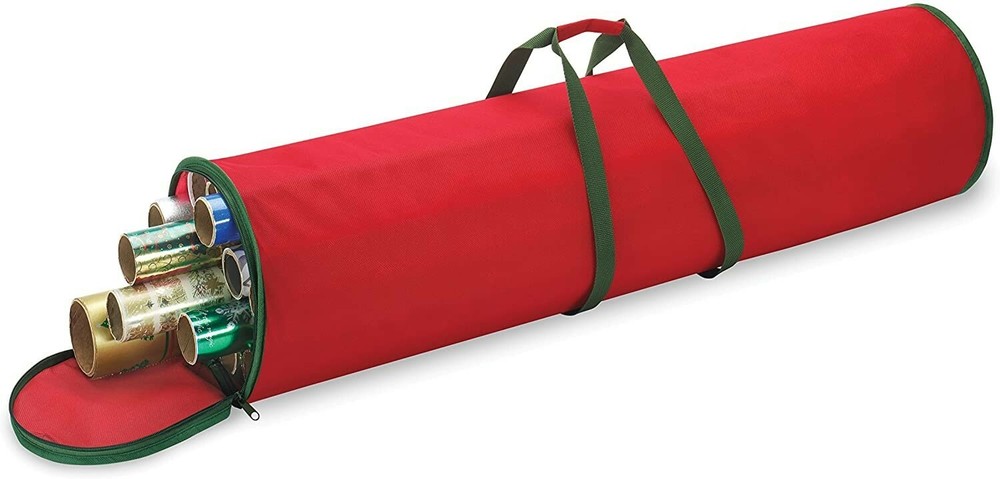 Whitmor Christmas Gift Wrap Storage Bag, 40 in / 12 Rolls, New, Ships Free