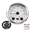 85mm 3-3/8" 3in1 Speedometer - 120 MPH 3-in-1 with Tachometer & Fuel White gallery
