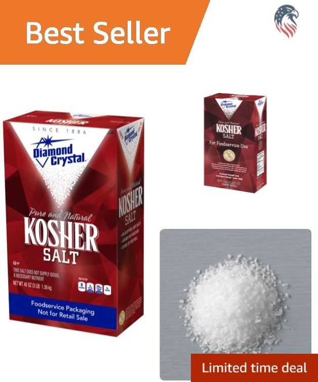 Kosher Salt 3lb Box No Additives Pure Natural Culinary Salt Kosher Compatible gallery