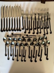 Gourmet Settings Scroll/Treble Clef Flatware 46 Pc Set – 8 Place Settings