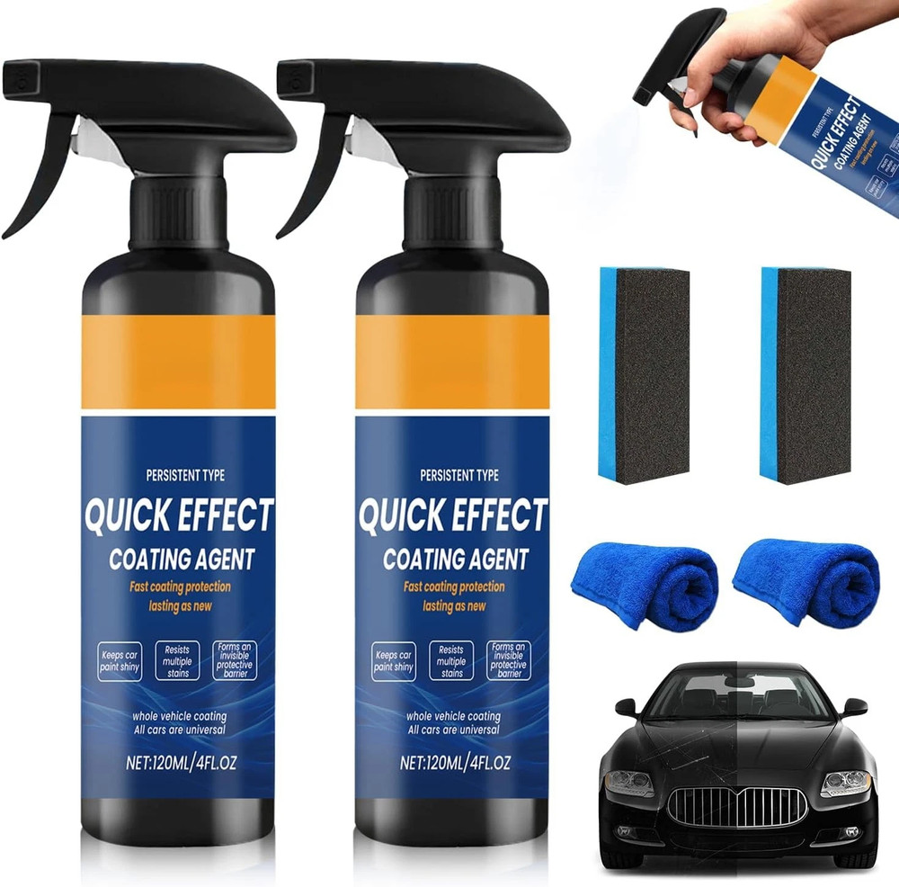 Car Coating Spray, Quick Effect, 2PCS 120ml – Fast Wax Application & Instant Shi