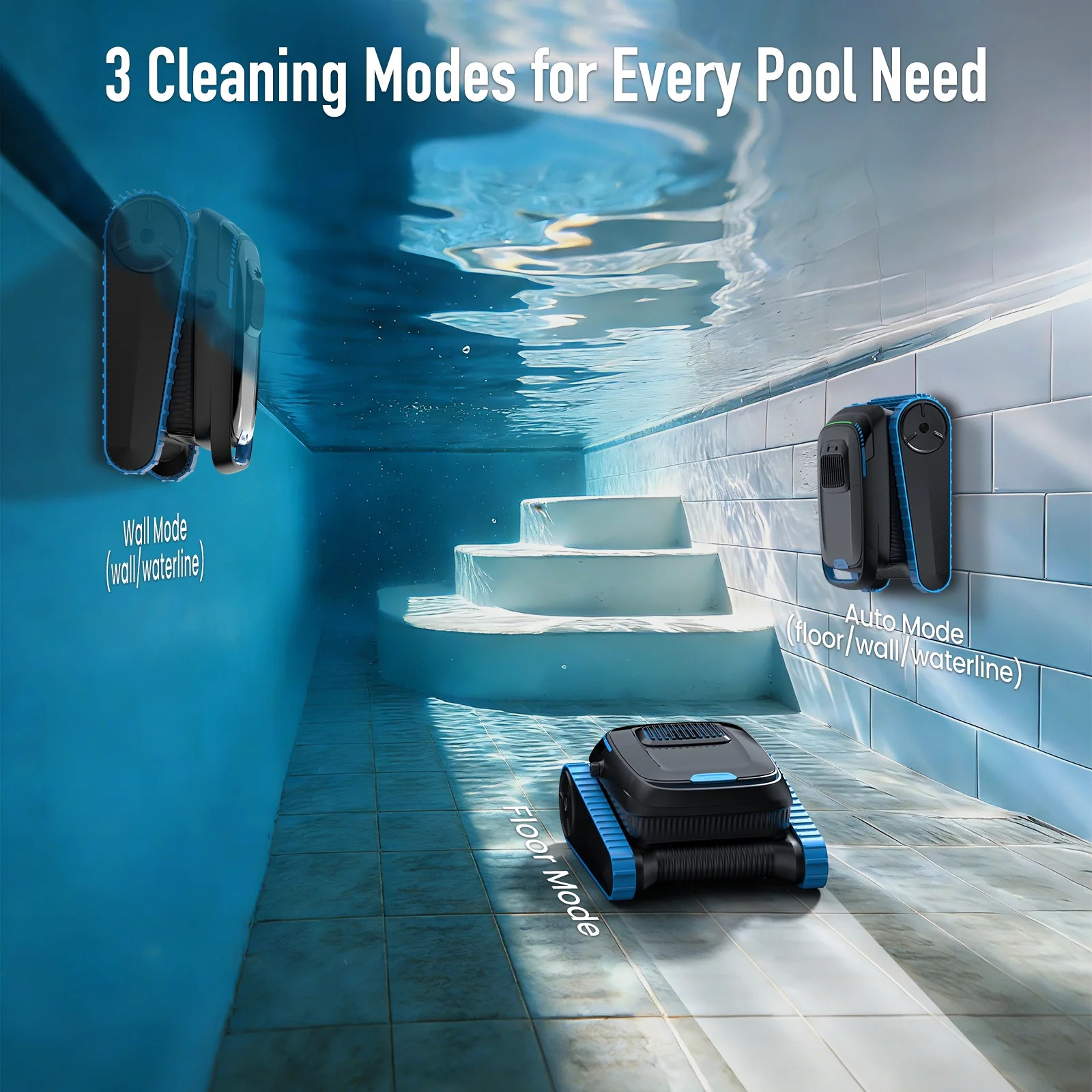 AIRROBO CP40 Cordless Robotic Pool Cleaner with Wall Climbing, 120-Min Runtime, gallery