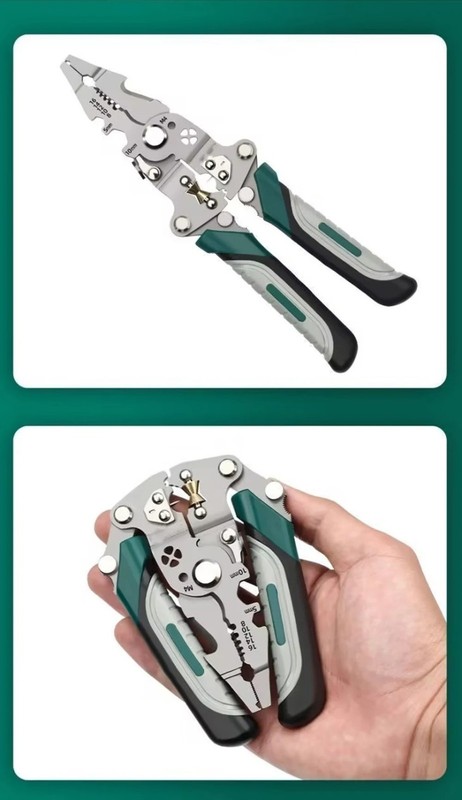Foldable Multifunctional Wire Stripper, Crimper Cable Cutter Pliers gallery