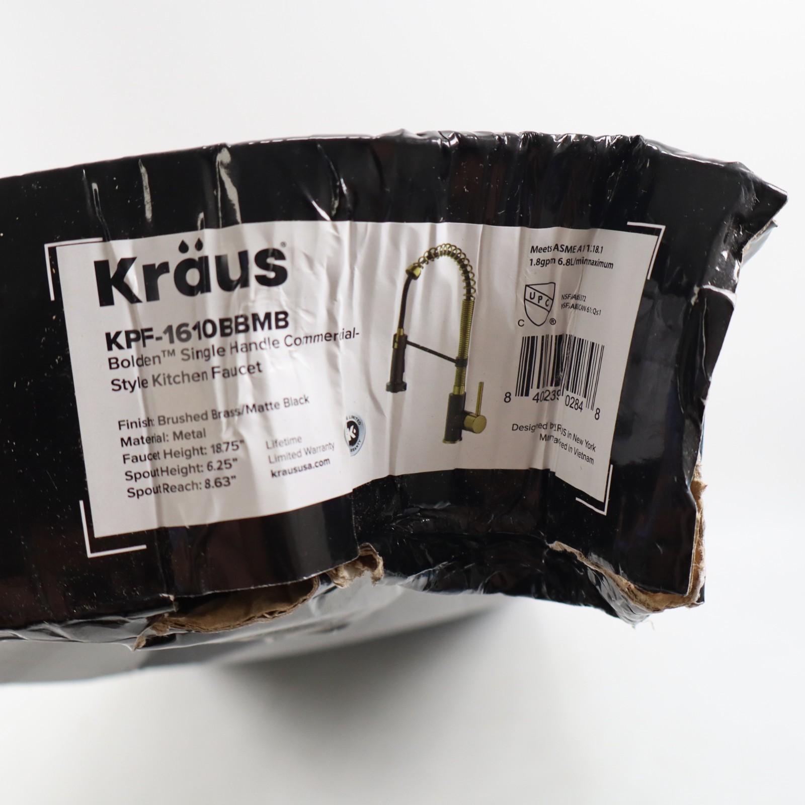 KRAUS Bolden Commercial Style 2-FunctionKitchen Faucet KPF-1610BBMB, Brass/Black gallery