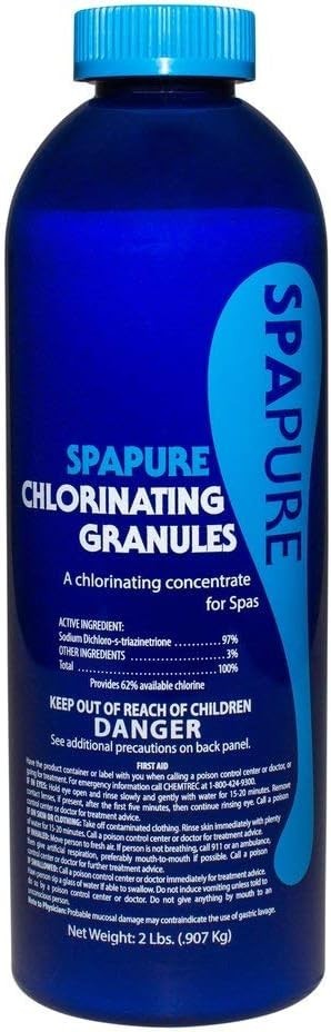 SpaPure Chlorinating Granules 2 lb - Hot Tub Spa Sanitizer Kills Algae Bacteria gallery