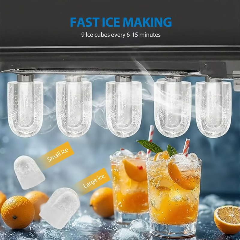 Mainstays Portable Countertop Ice Maker 26 lbs Per Day Compact Ice Machine Quick gallery