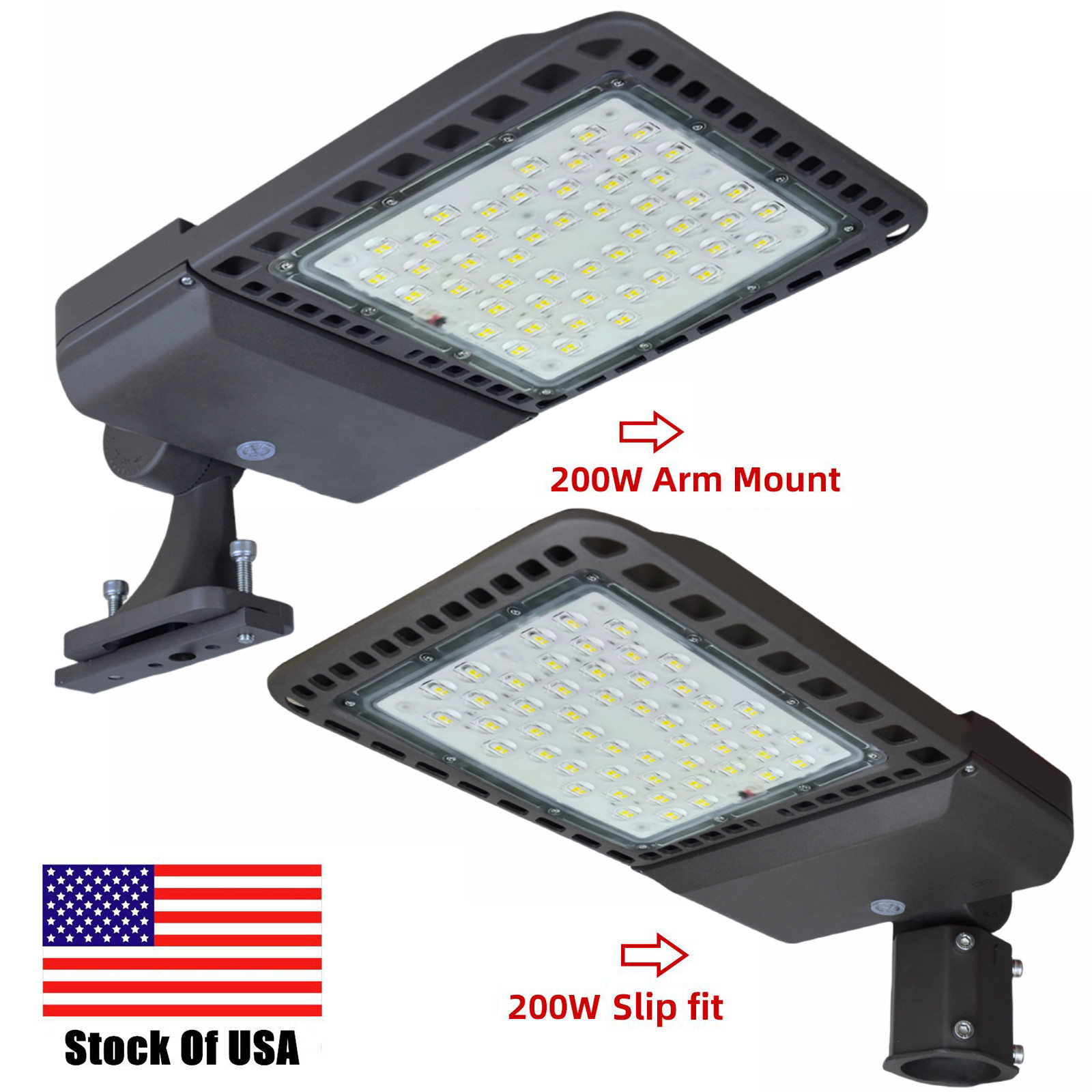 Parking Lot Light 200W - Waterproof IP65 LED Shoebox Area Lights with Photocell gallery