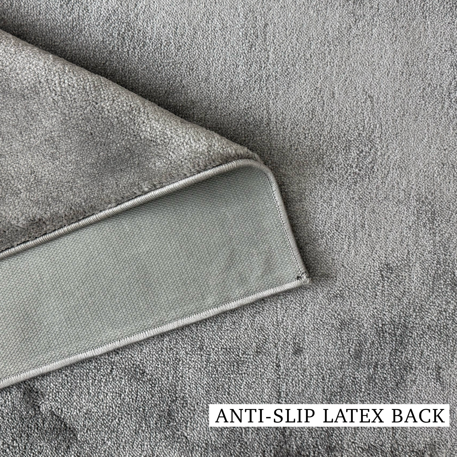 CUSTOM SIZE SOLID COLOR GREY LATEX BACKING RUNNER RUG 26"/30"/36" WIDE gallery