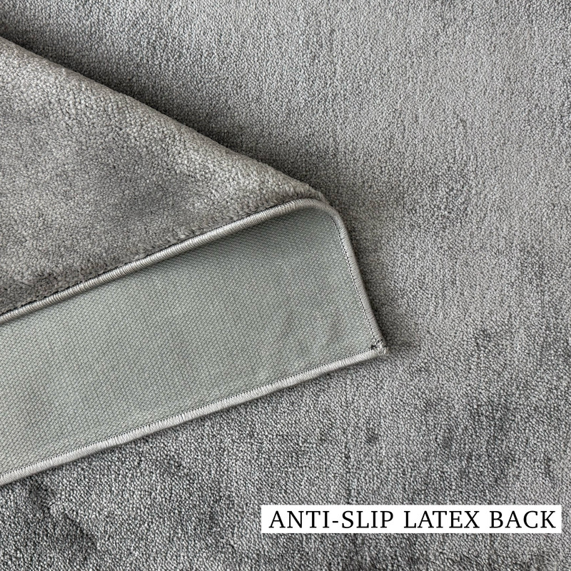 CUSTOM SIZE SOLID COLOR GREY LATEX BACKING RUNNER RUG 26"/30"/36" WIDE gallery