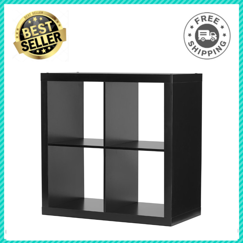 Better Homes & Gardens 4-Cube Storage Organizer, Solid Black Shelf Display Unit gallery