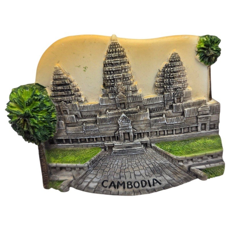 Cambodia Angkor Wat Temple Refrigerator Magnet Travel Souvenir Resin Handmade gallery