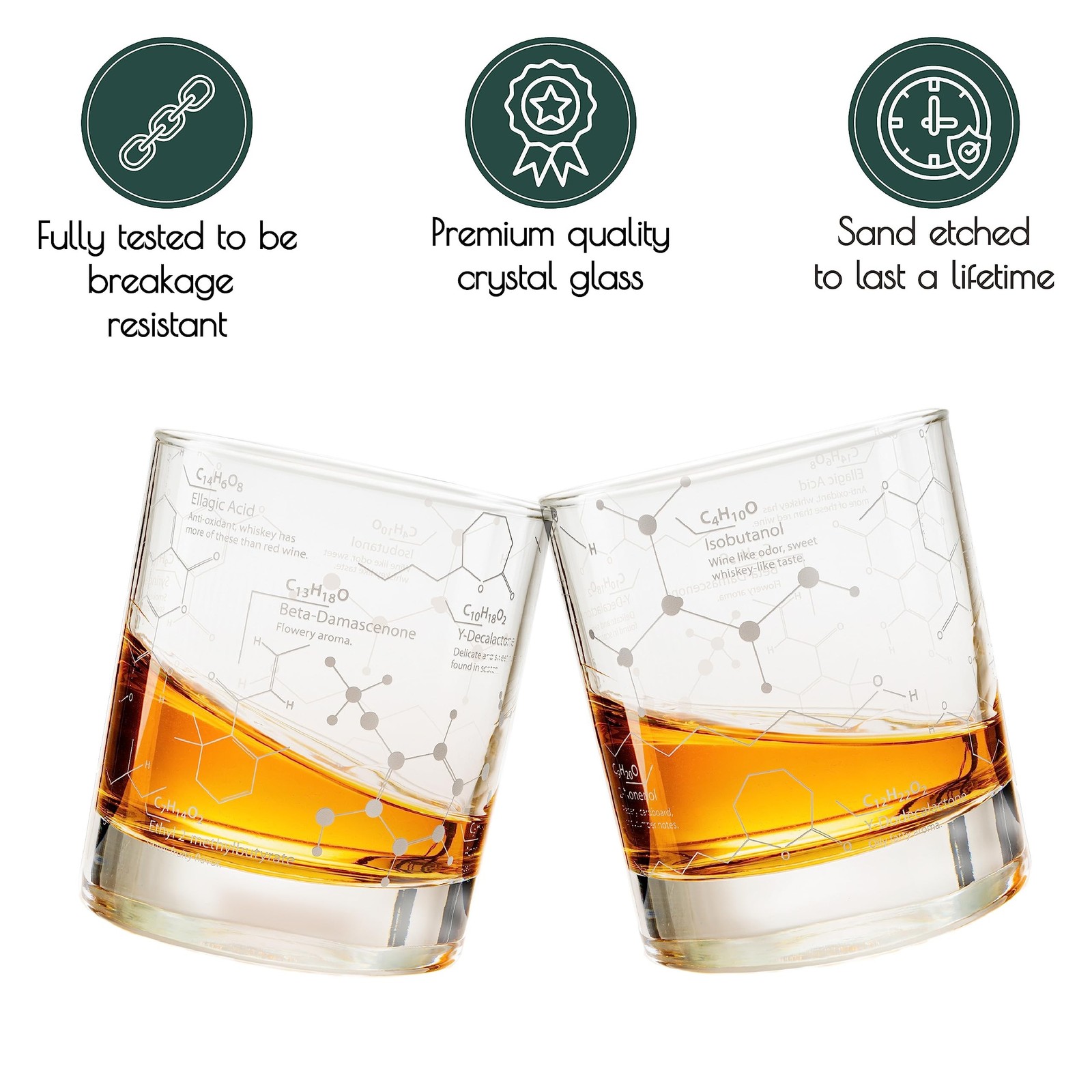 Greenline Goods Whiskey Glasses - 10 oz Tumbler Science of Whisky Glass - Etc... gallery