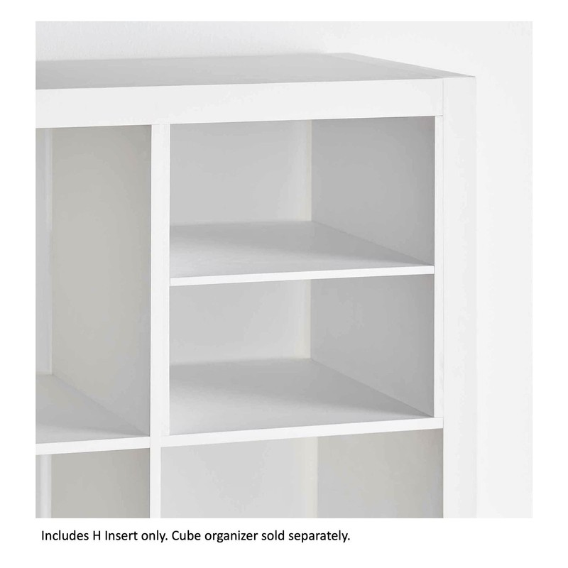 H Shelf Cube Organizer Insert White Texture Easy To Assemble and Install gallery