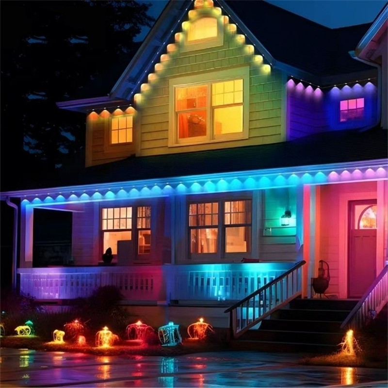 108FT Smart RGBW LED Module Permanent Outdoor Eave Light With APP Remote Control gallery