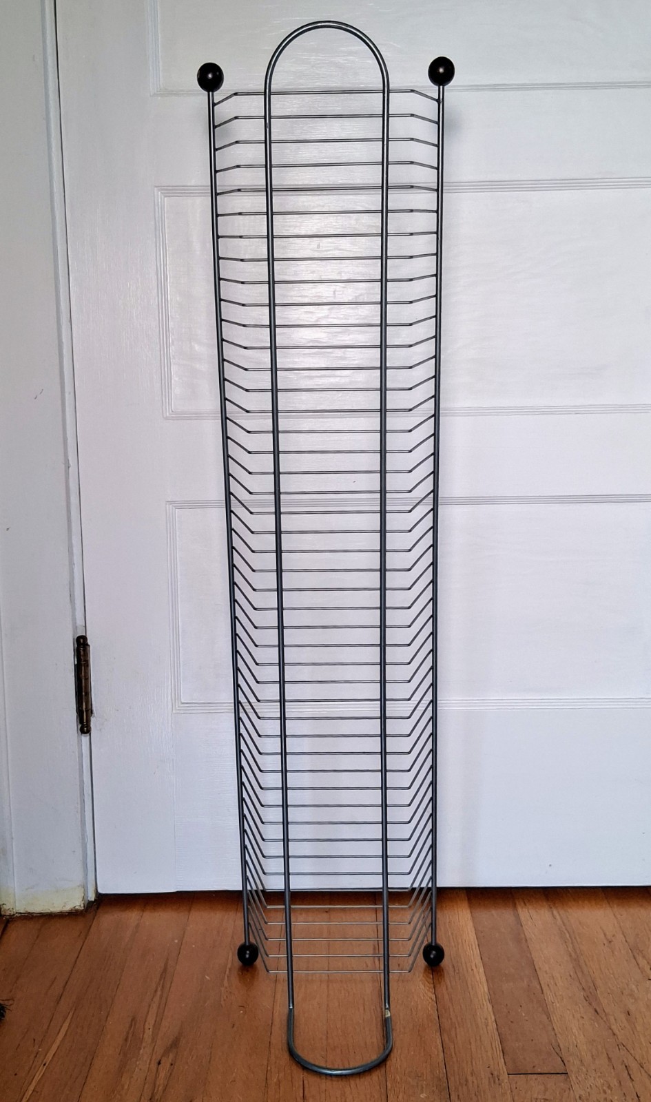 38 Inch Metal DVD / Game Storage Rack Tower Holds 45 Discs Wire Stand Vintage gallery
