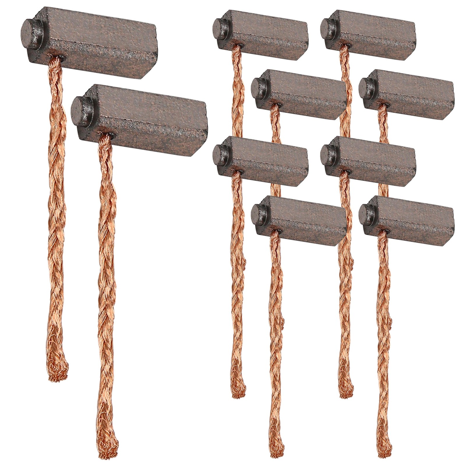 10 Pcs Universal Carbon DC Motor Brushes Electric Wire Black Replacement gallery