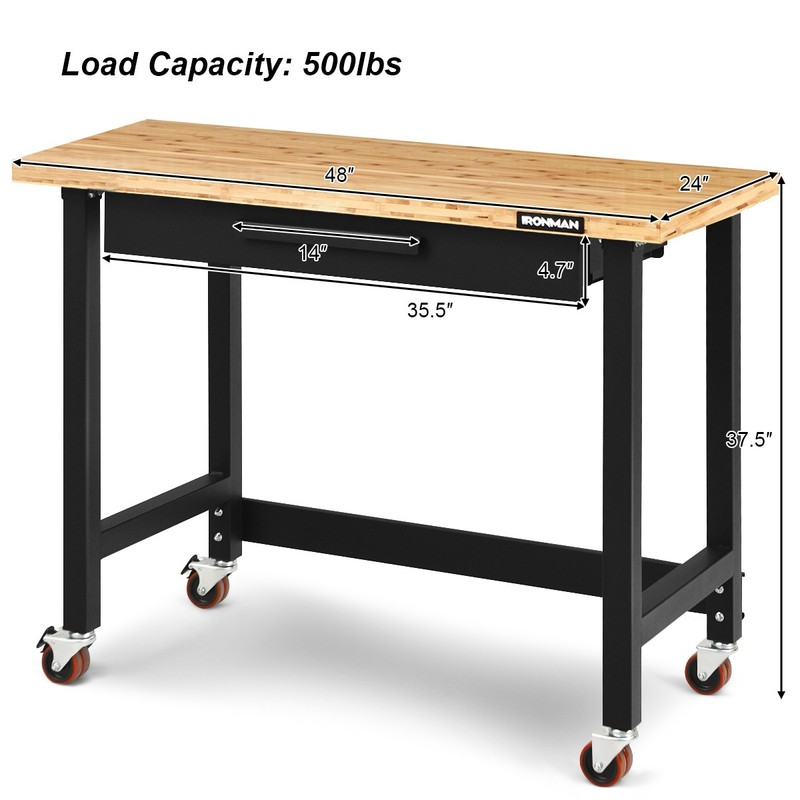 48 Inch Workbench Garage Workcenter Tool Table With Organizer Drawer gallery