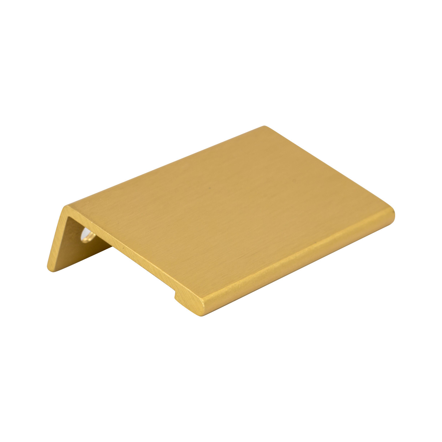 Modern Edge Pull 1-31/32" (50mm) Center To Center Cabinet Handle in Satin Gold gallery