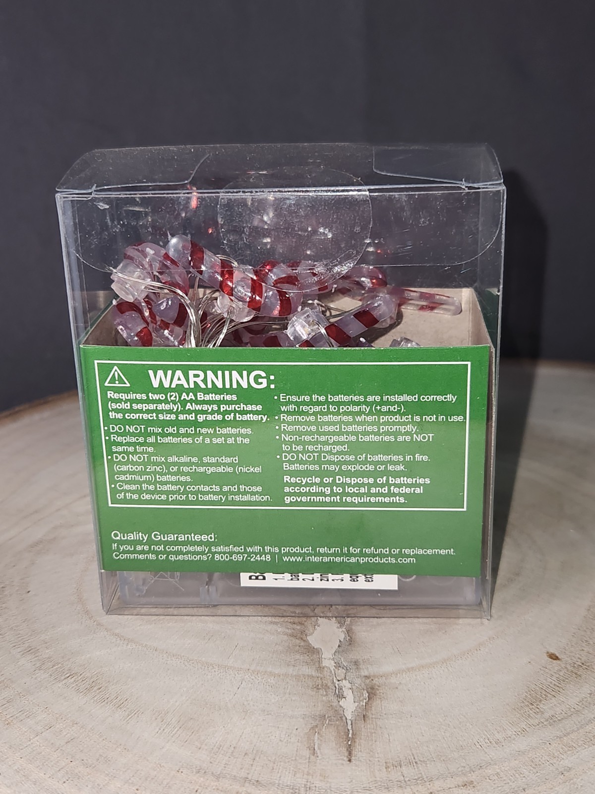 Holiday Home LED Miniature Candy Cane Lights For Indoor Use Only 6.2ft~NEW~RARE gallery