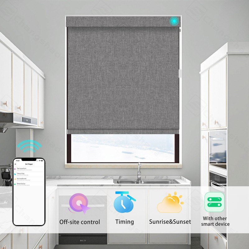 Changshade CUSTOM Smart Motorized Window Shades Remote Control Roller Blinds gallery