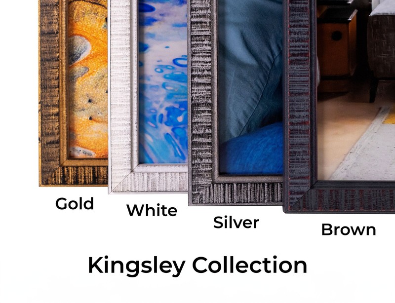 28x34 Frame Silver Grey Distressed Solid Wood Picture Frame | 0.75 Inch Moulding gallery