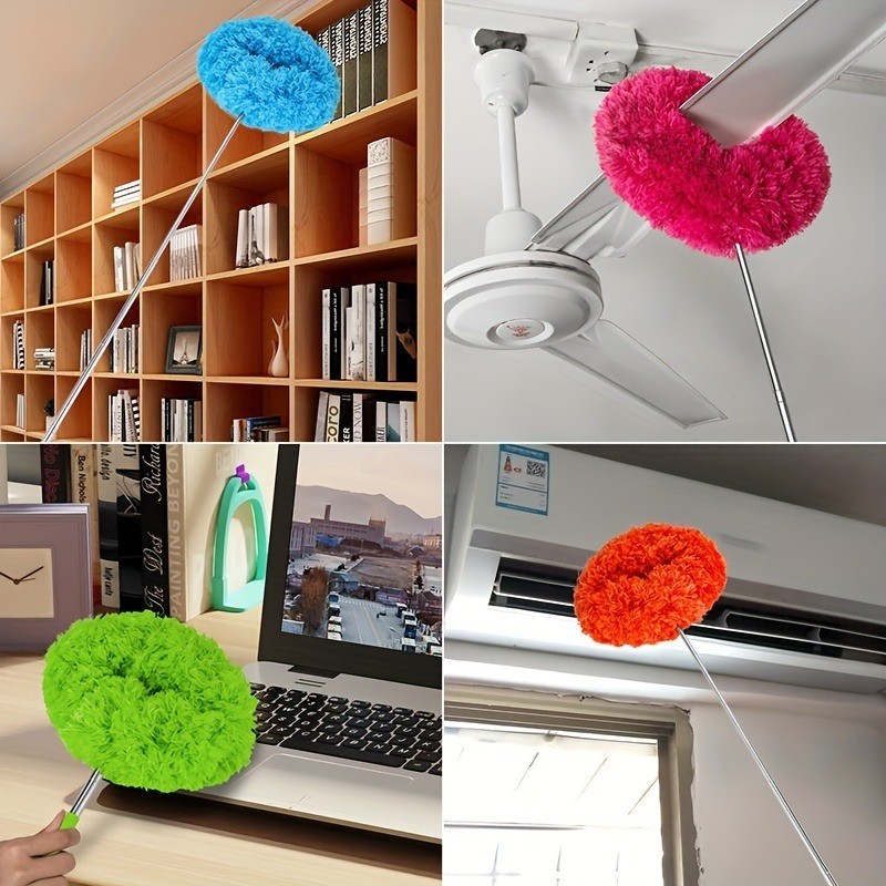 Extendable Ceiling Fan Duster – Detachable Washable Microfiber Brush (Household gallery