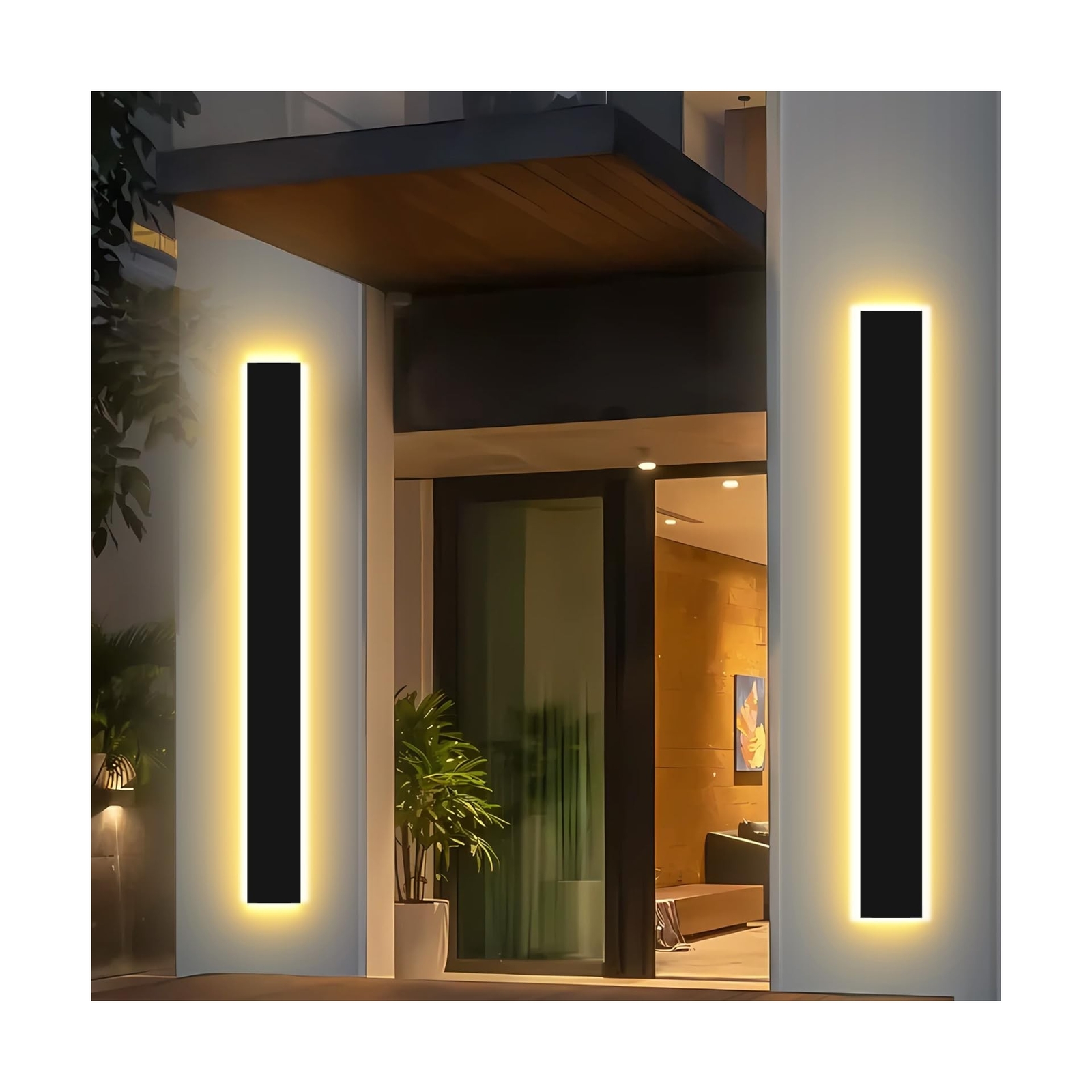 2pcs 59in Modern Outdoor Wall Light, IP65 Waterproof Outdoor Wall Sconce, 300... gallery