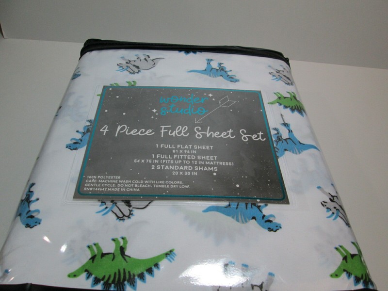 New Wonder Studio Full Sheet Set DINOSAURS ~ Blue, Green, Gray, Black NIP gallery