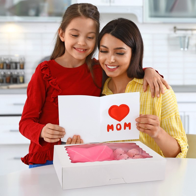 20-Pack Bakery Boxes with Window, 12" x 8" x 2.5", Large White Cookie Boxes, ... gallery