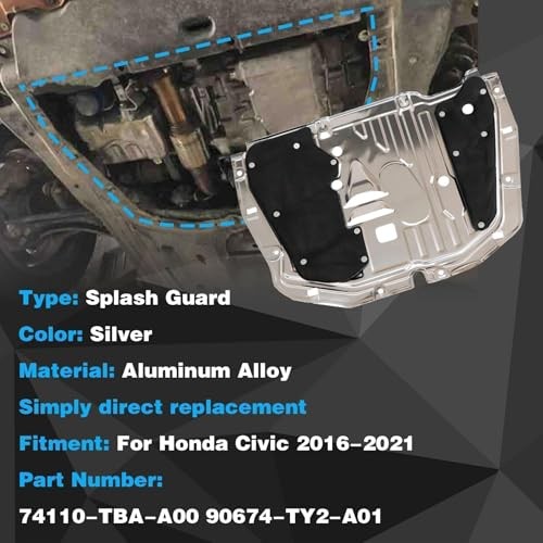 Engine Splash Guard Under Car Shield Cover Board with Screws & Screws gallery