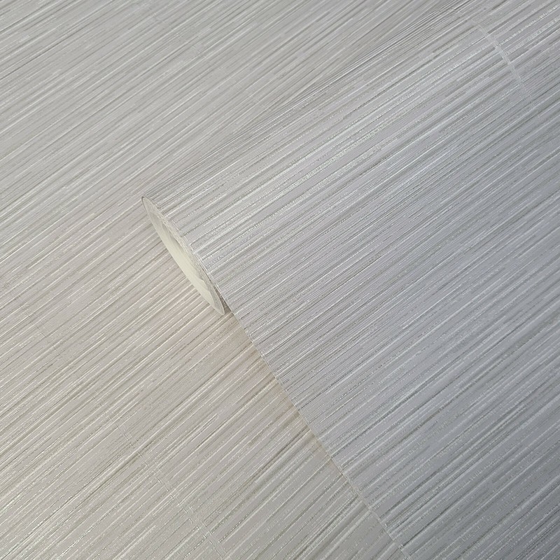 Striped silver gray metallic plain textured faux grasscloth lines Wallpaper roll gallery