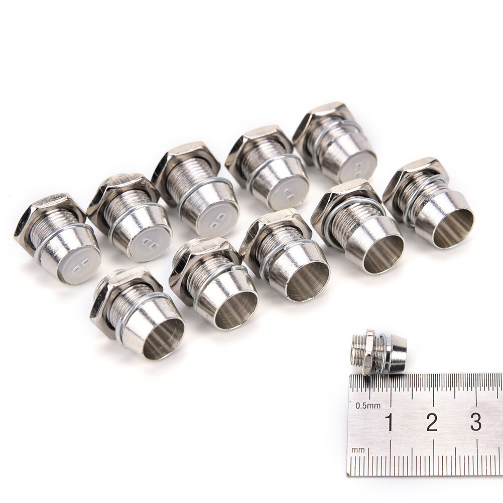10X 5mm LED Lamp Base Holder Silver Color sets Panel Thread Mount Socket gallery