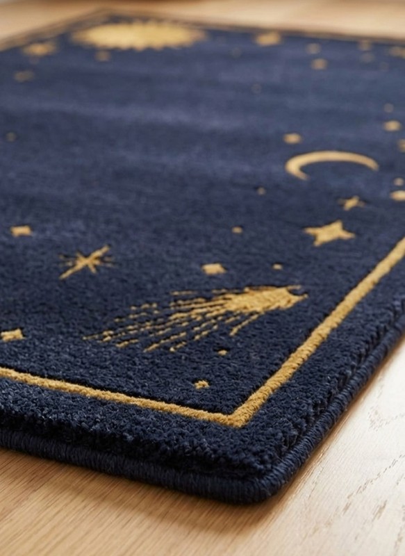 Modern Celestial Hand Tufted Rug | Premium Wool Area Carpet | Luxury Floor Rug gallery