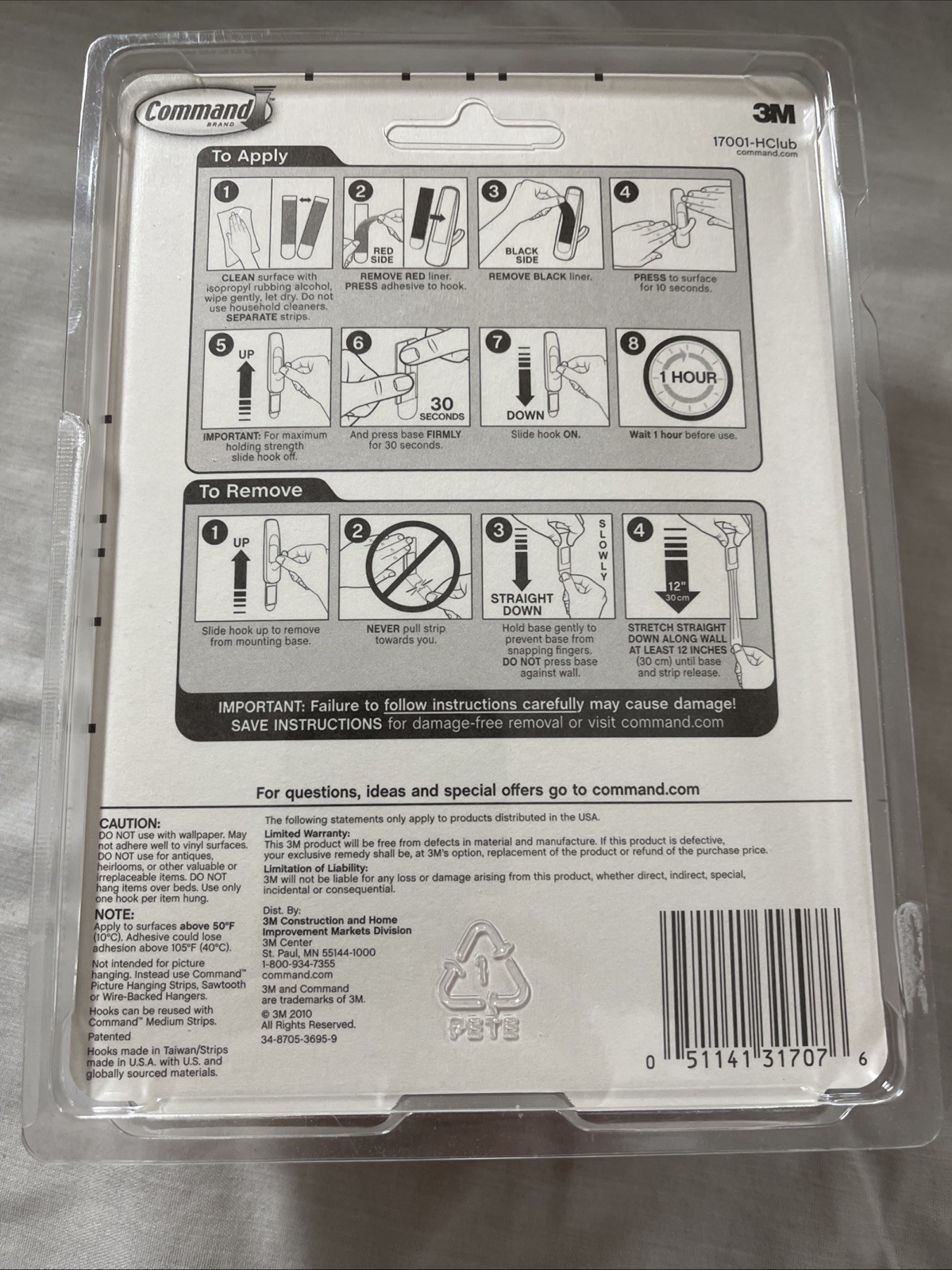 Command Brand 3M (10 Hooks With 16 Medium Strips 3LB 1,3 KG) gallery