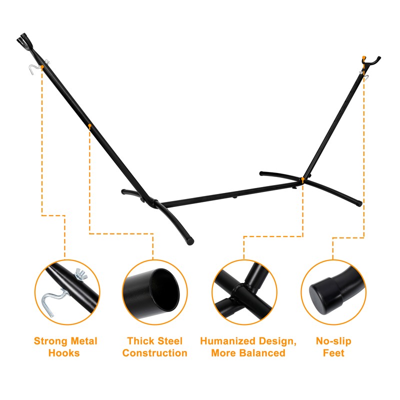 9FT Hammock Stand Portable Stand for Hanging Chair with Carrying Case 620lbs gallery