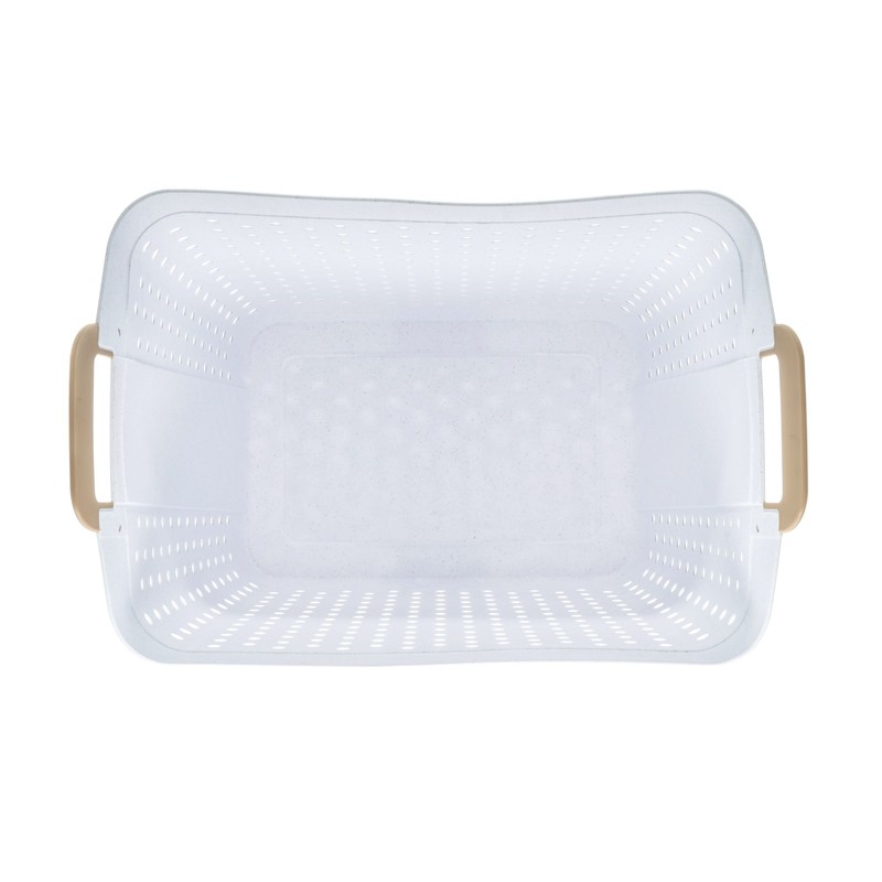 2 Bushel Flex Rectangular Decorative Basket Tote White gallery