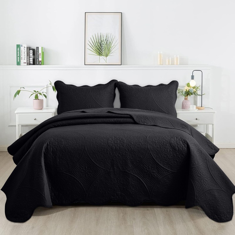 Bedspread Floral Pattern Soft Reversible Coverlet Bedding Set Twin Queen King gallery