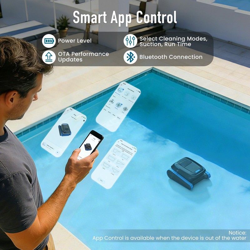 AIRROBO CP40 Automatic Swimming Pool Cleaner Vacuum Robot for Inground Pools APP gallery