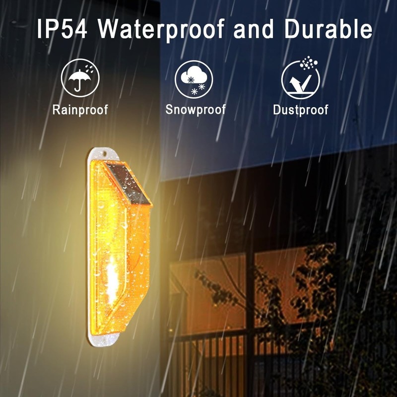 Solar Strobe Warning Light Sensitive LED Warning Lamp Super Bright Waterproo... gallery