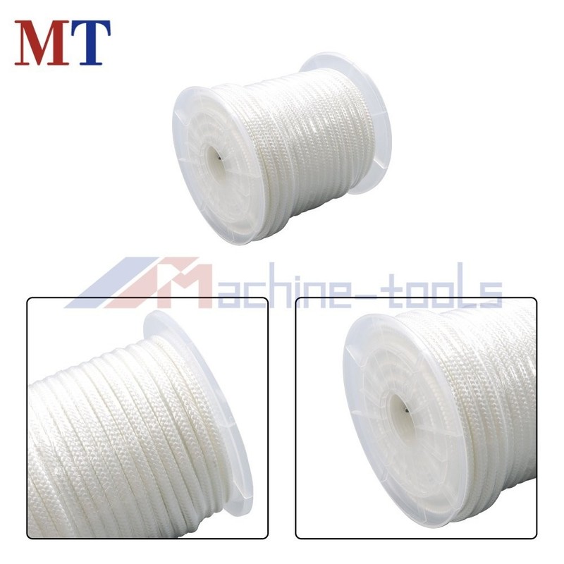 5/16" x 100' White Nylon Solid Braid Knot Rope High UV & Abrasion Resistance gallery
