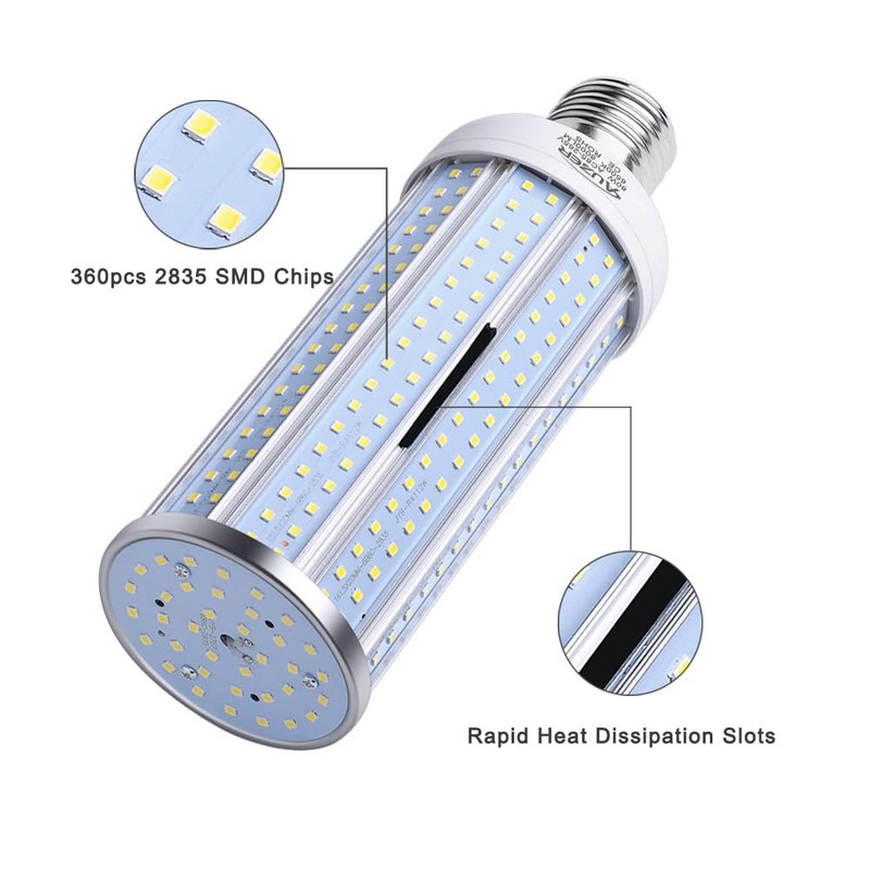 80W LED Corn Light Bulb Mogul E39 Base 8000Lumen 6500K AC 85V265V White gallery