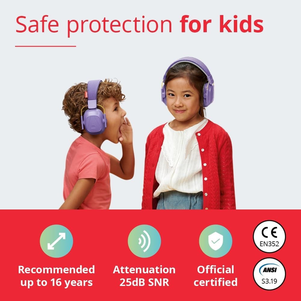 Alpine Muffy Kids Hearing Protection 25dB Noise Cancelling Headphones Purple gallery