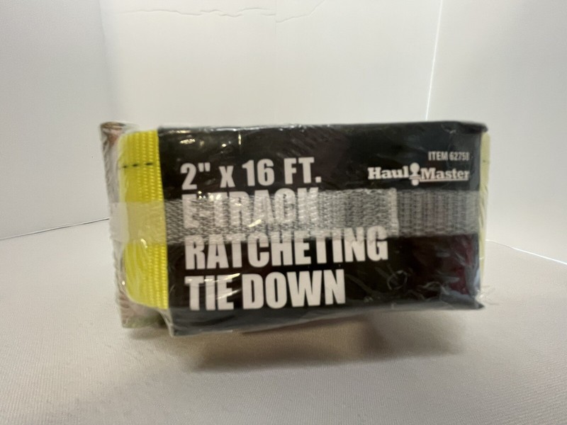 Haul Master E-Track Ratcheting Tie Down 2"x16' Item 62758 New Sealed 833lb Load gallery