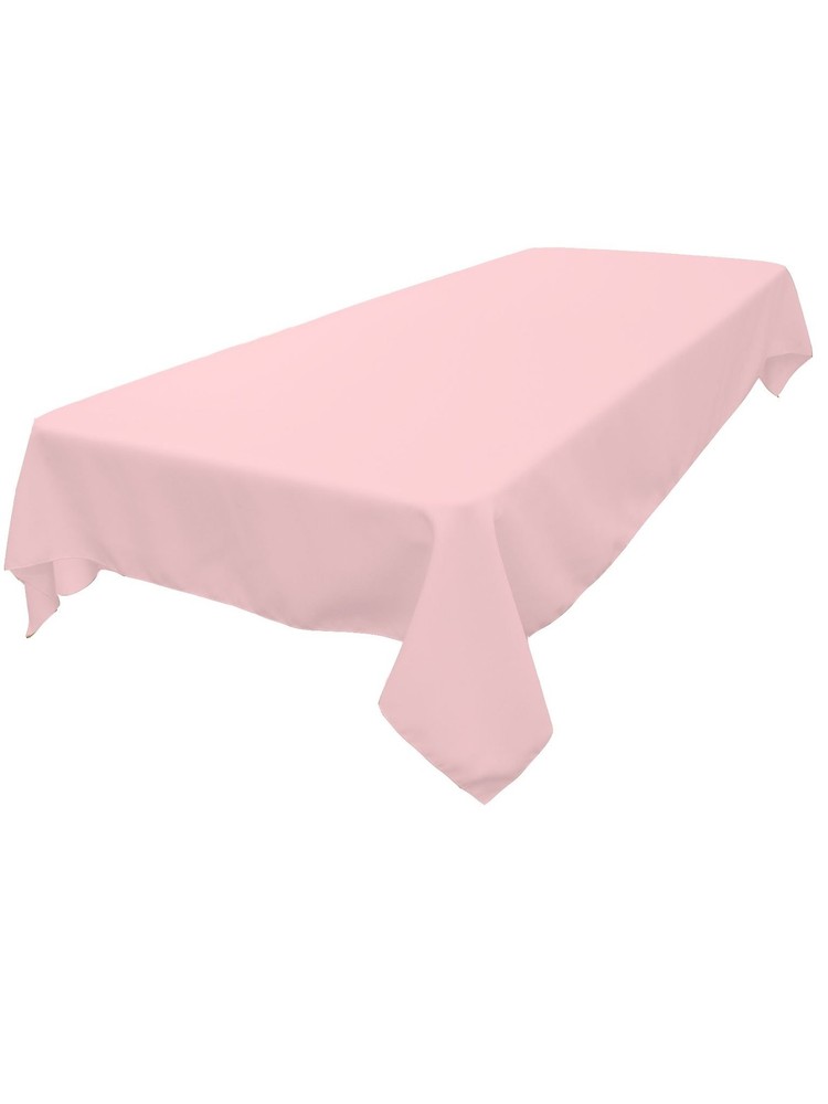 La Linen Polyester Poplin Washable Rectangular Tablecloth Stain And Wrinkle