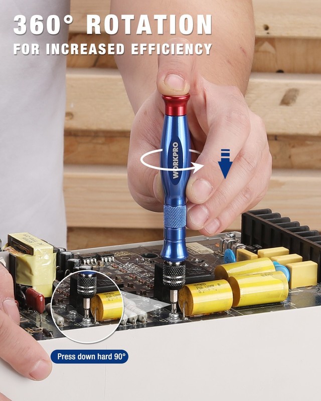 WORKPRO 44-in-1 Precision Screwdriver Set Manual Screwdriver 44 pcs S2 Steel Bit gallery