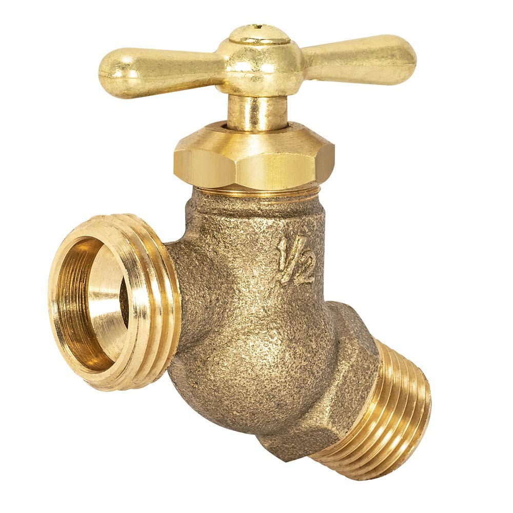 No-Kink Hose Bibb, 1/2 Inch MIP Connection, Brass Plumbing Fitting, 20205 gallery