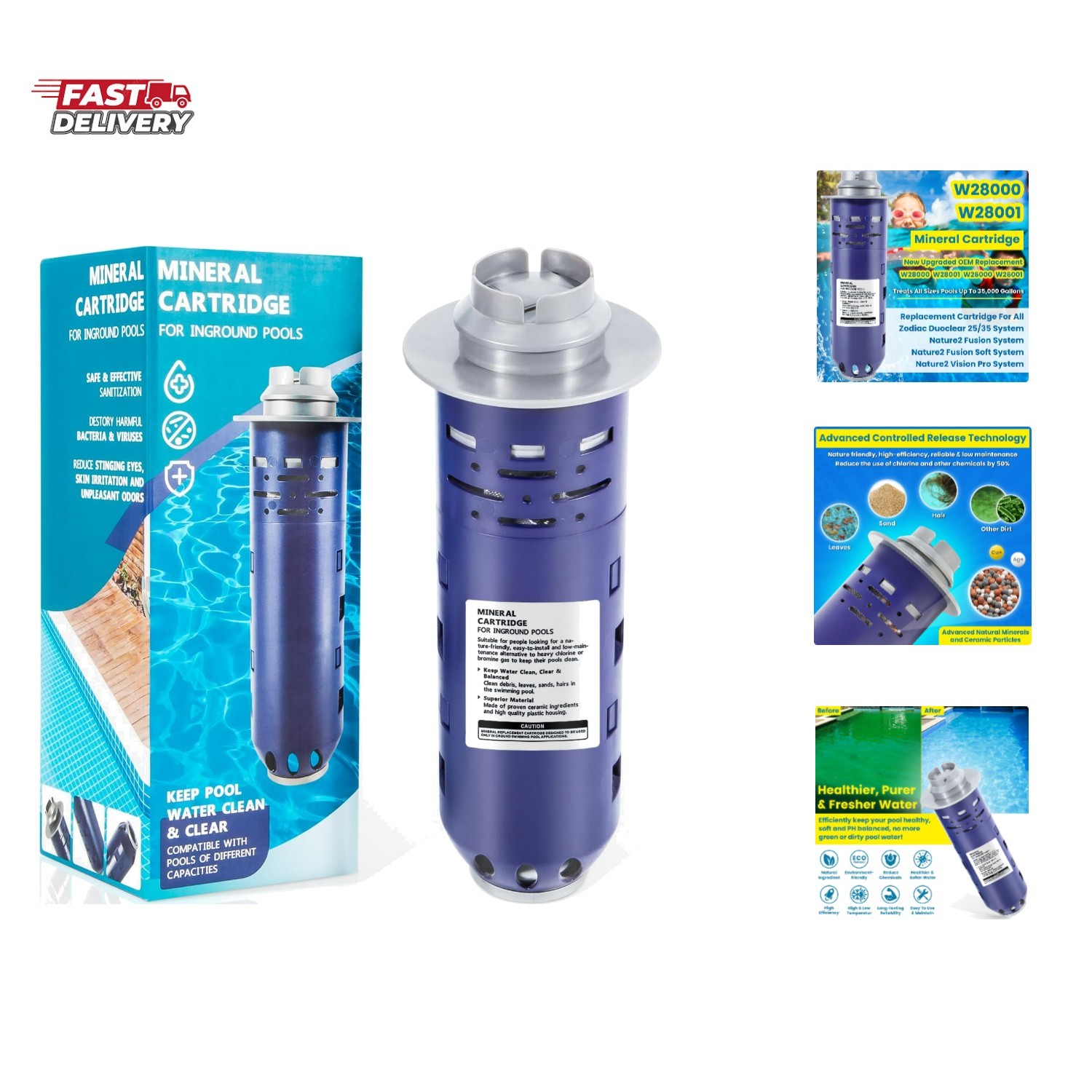 Replacement for Nature2 Duoclear 25 35 Mineral Cartridge W28000 W28001 for Al... gallery