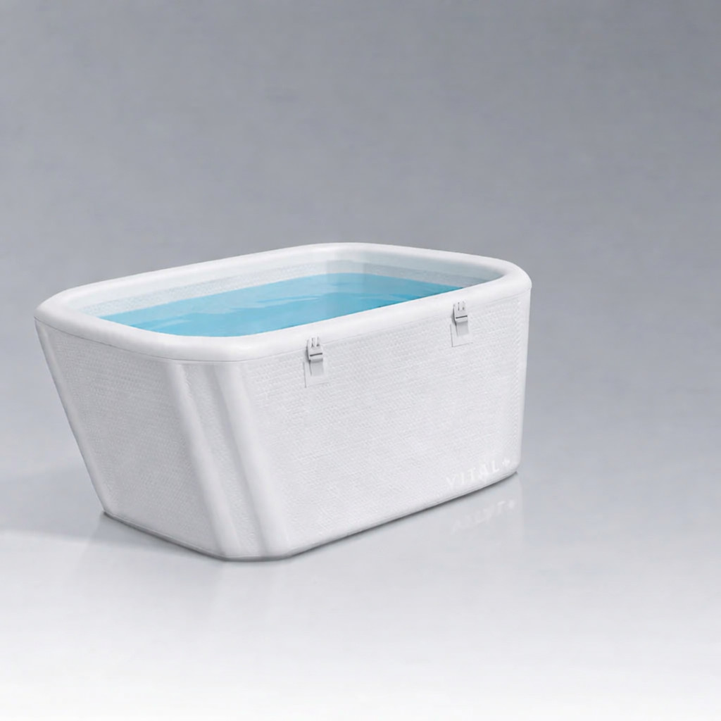 ✅Cold Plunge Ice Bath Inflatable Tub Recovery | 61"x 32"x 32" | Artic White gallery