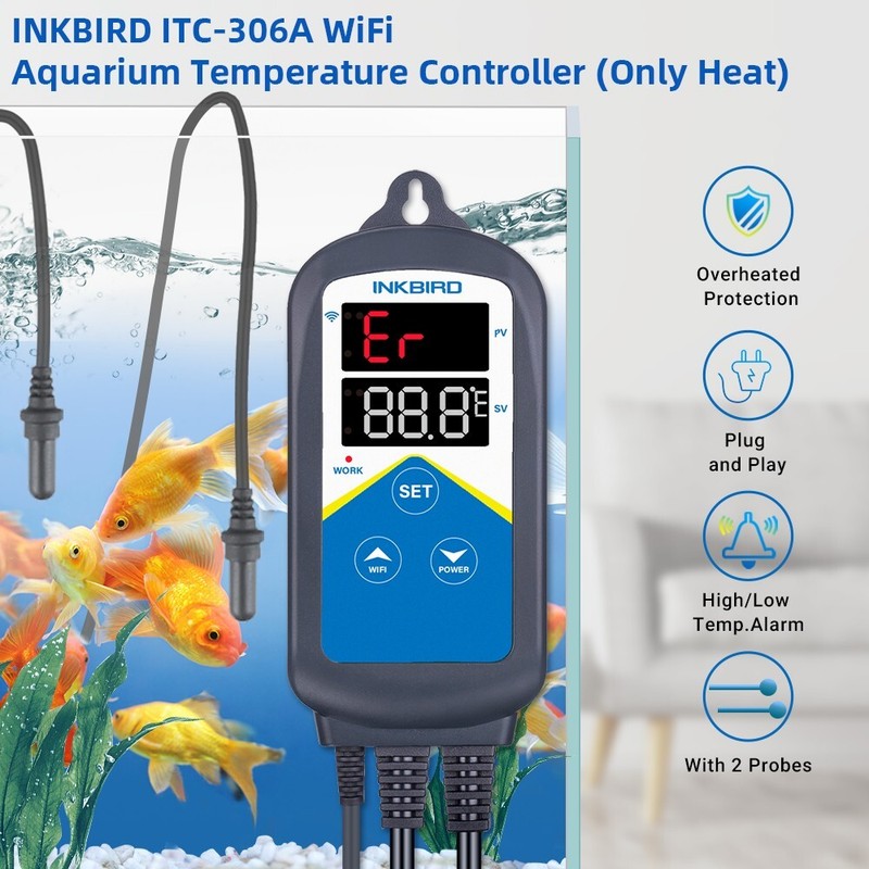 WiFi Digital Temperature Controller Heating ITC-306A 110V Thermostat Heat Relay gallery